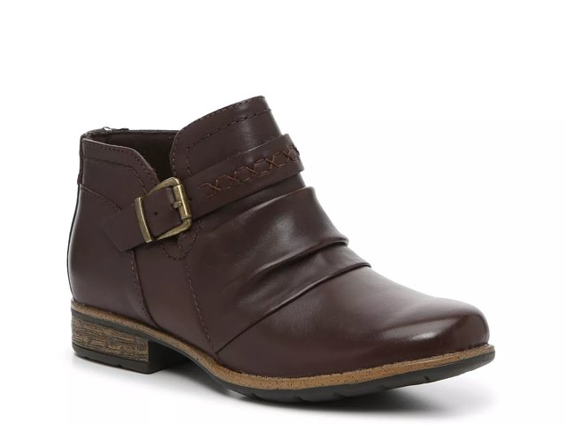 Earth origins leather ankle boots with buckle clearance