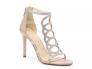 Sanga Gold Metallic Strappy High Heel Sandals