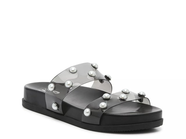Dsw black sandals flat online