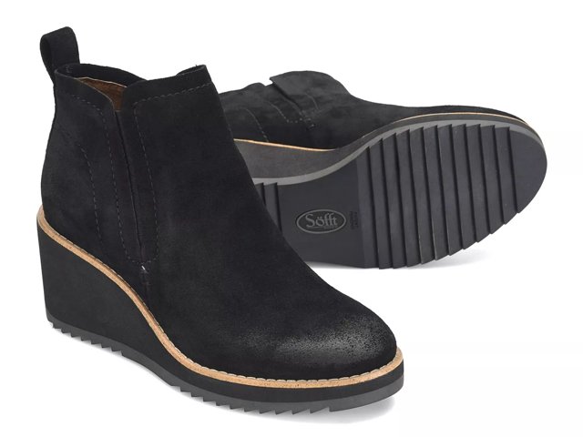 Dsw black wedge boots 2025