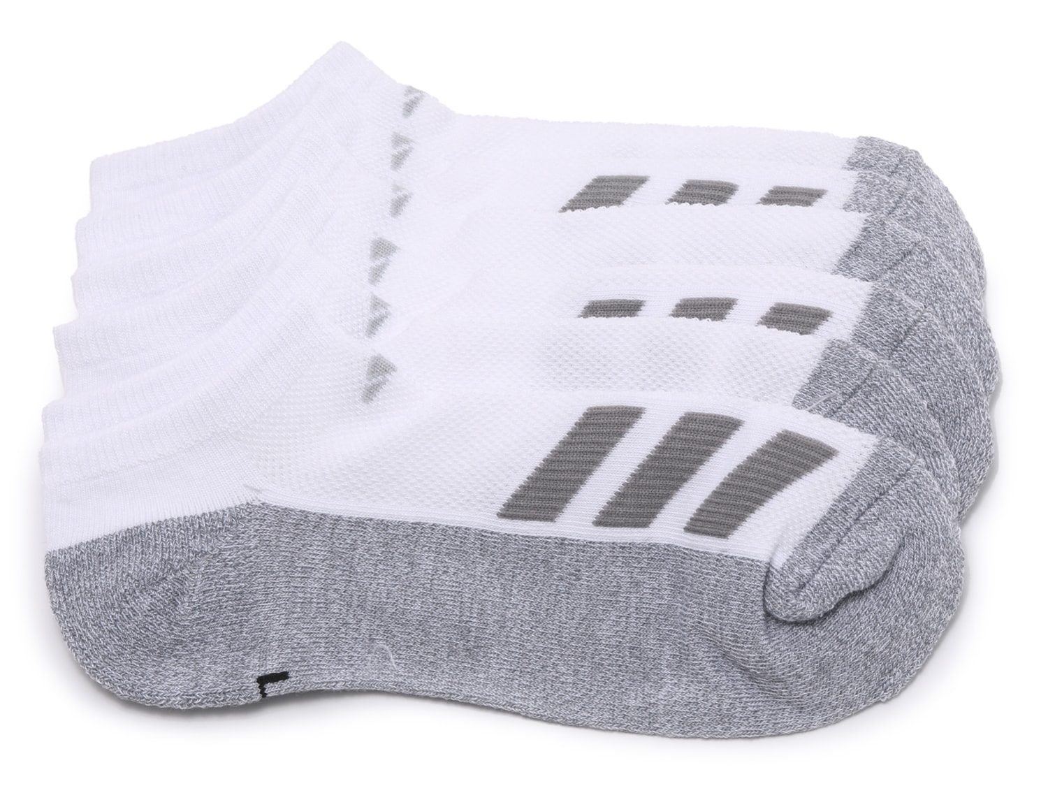 adidas Athletic Cushioned Low-Cut Socks 6 Pairs XL - White
