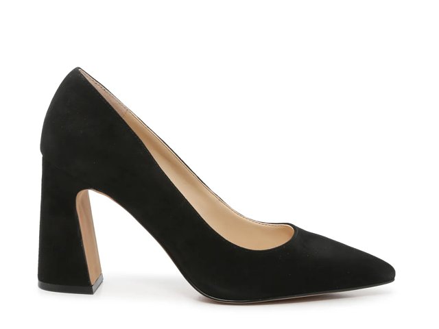 Vince Camuto Wide Width Ableen Pump Women s Black Suede Size 7.5 Pumps