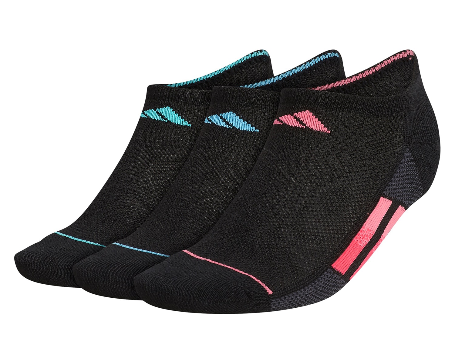 adidas Superlite Stripe 3 Women's No Show Socks - 3 Pack - Free Shipping |  DSW