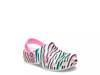 Animal Print Clog - Kids' White/Multicolor Zebra Print view
