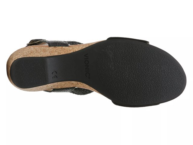 Vionic black wedge sandals store