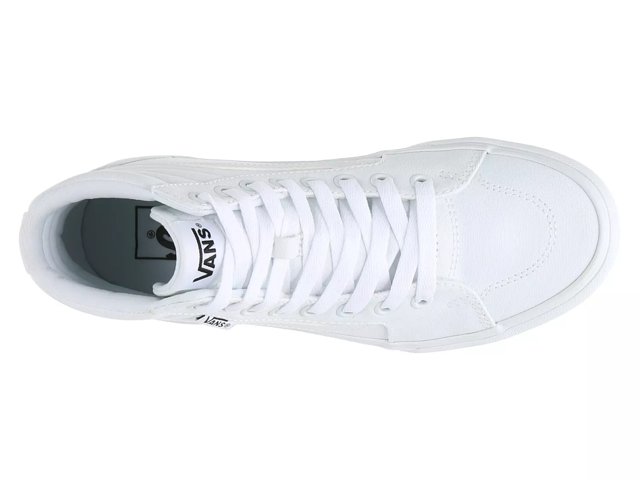 White high top platform vans sale