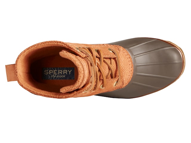 sperry saltwater duck boots brown