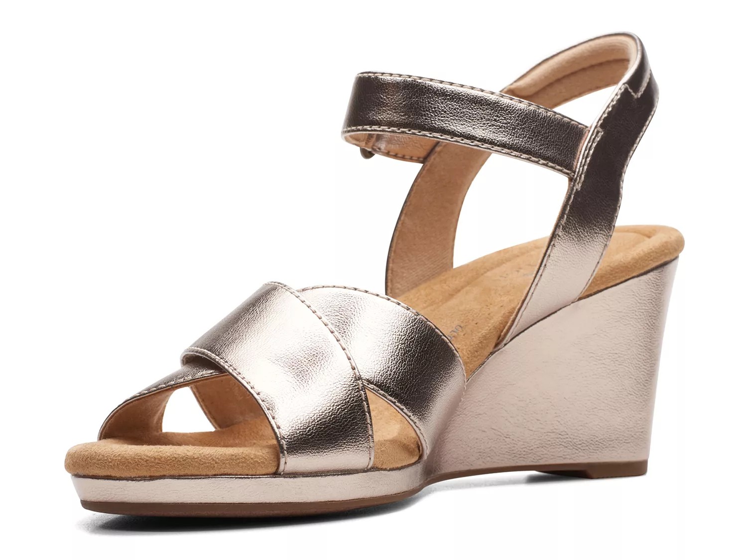 clarks gold wedge