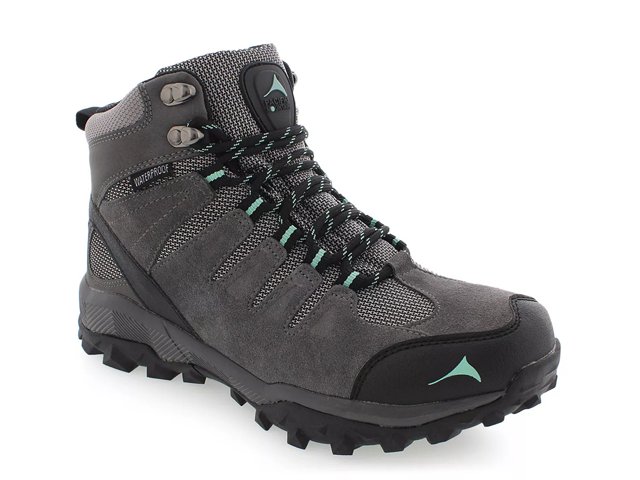 Pacific Mountain Boulder Mid Women s Waterproof Hiking Boots Size 10 Grey Mint
