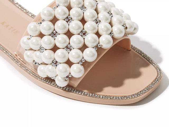 Pearl slide sandals hot sale