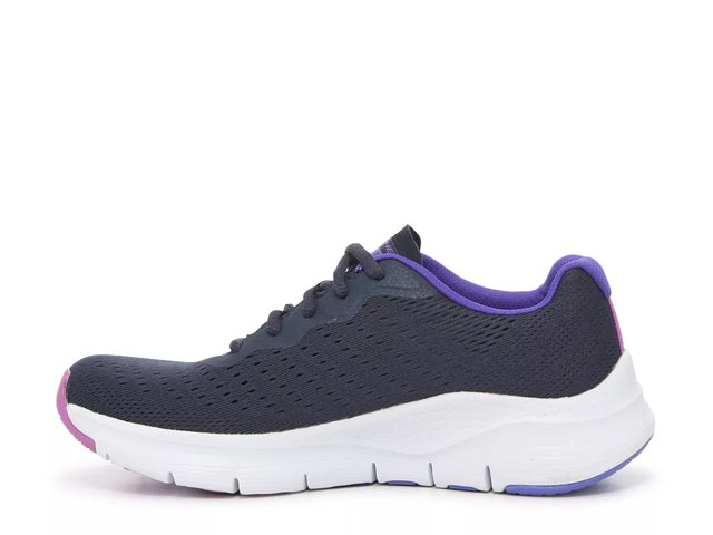 Buy Skechers ARCH FIT INFINITY Lace Up Running Shoes In Navy