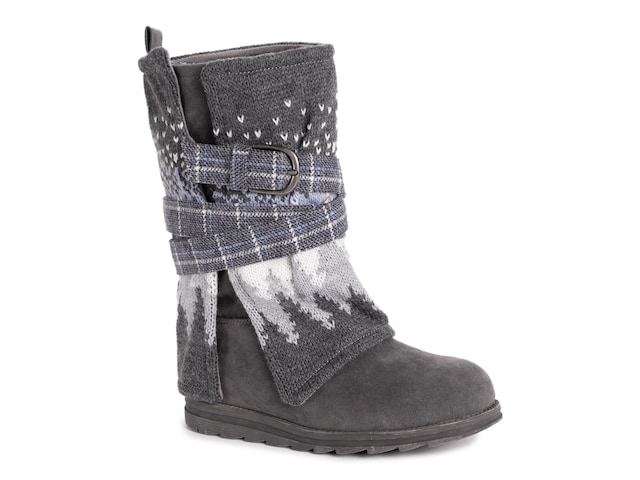 MUK LUKS Women's Pull on Fashion Boot, Grey, 6 : : Clothing, Shoes  & Accessories