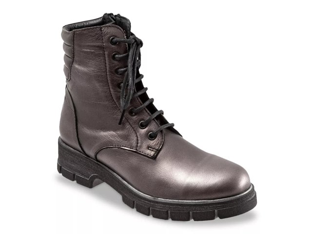 Bueno Rage Leather Combat Booties 37 6.5 7M