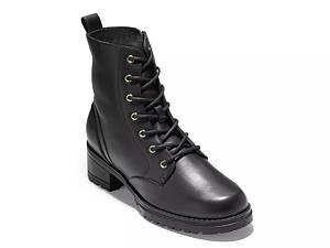 Black lace up combat cheap boots womens