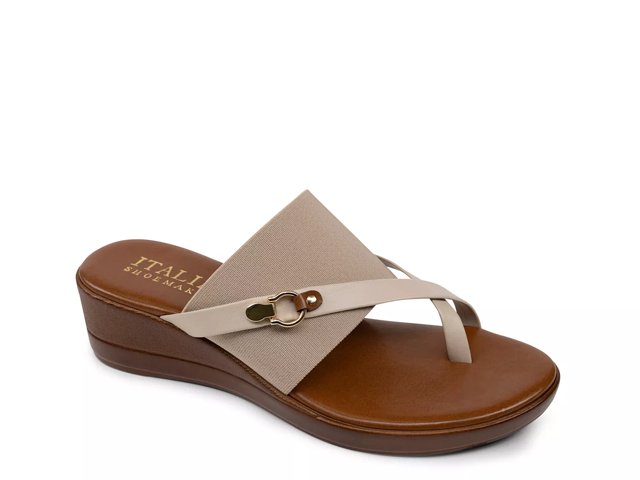 Italian shoemakers vale wedge sandal hotsell