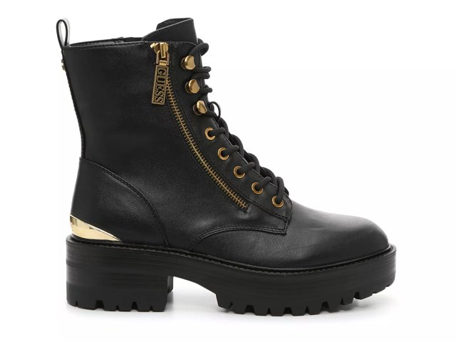 guess canaly platform combat boot