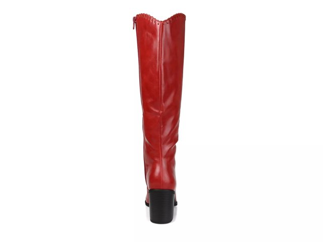 Wide calf boots red sale