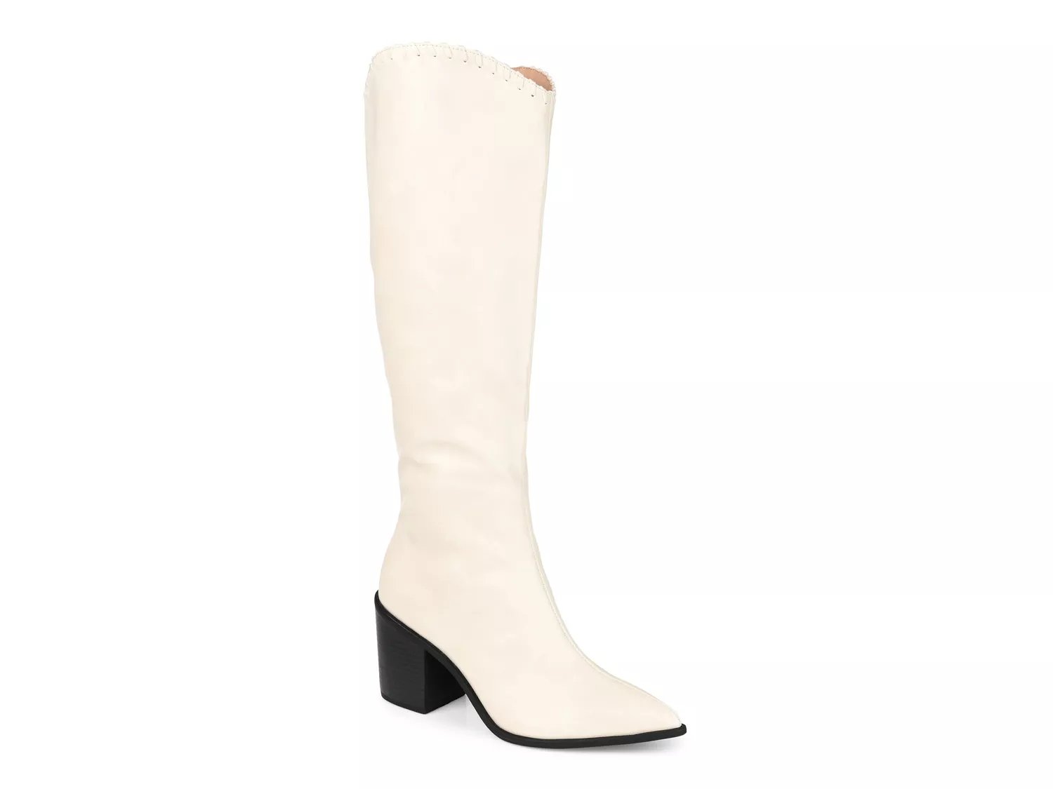 Journee Collection Wide Width Daria Extra Wide Calf Boot | Women's | Off White | Size 7 | Boots