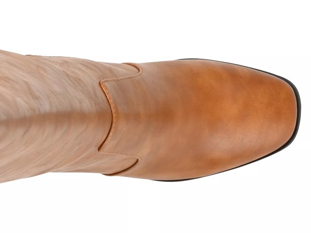 Wide calf boots best sale cognac