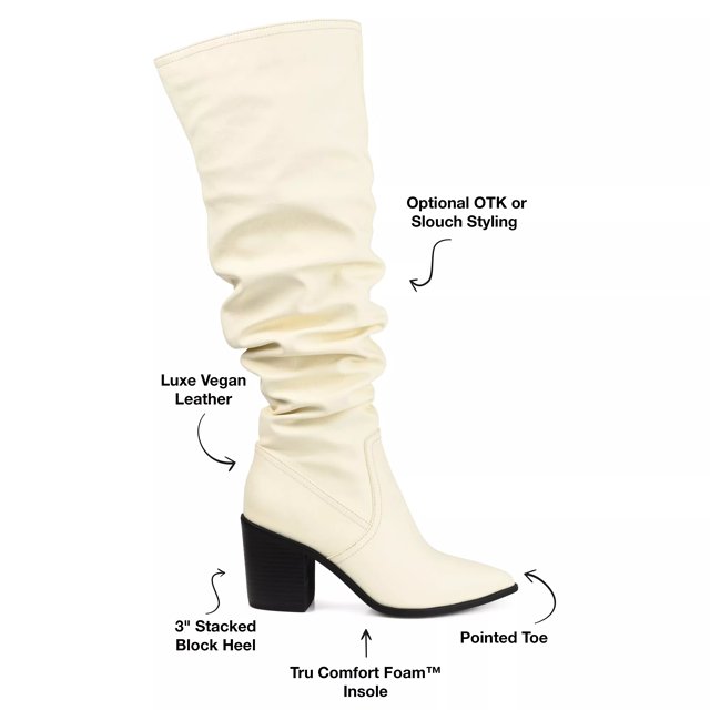 Wide leg over deals the knee heeled boots