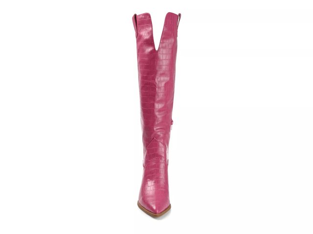 Pink wide calf boots clearance