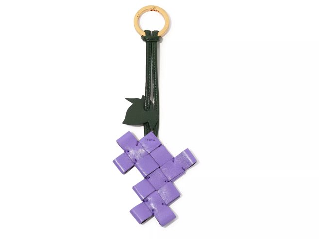 Bottega Veneta Grape Leather Keychain Free Shipping DSW