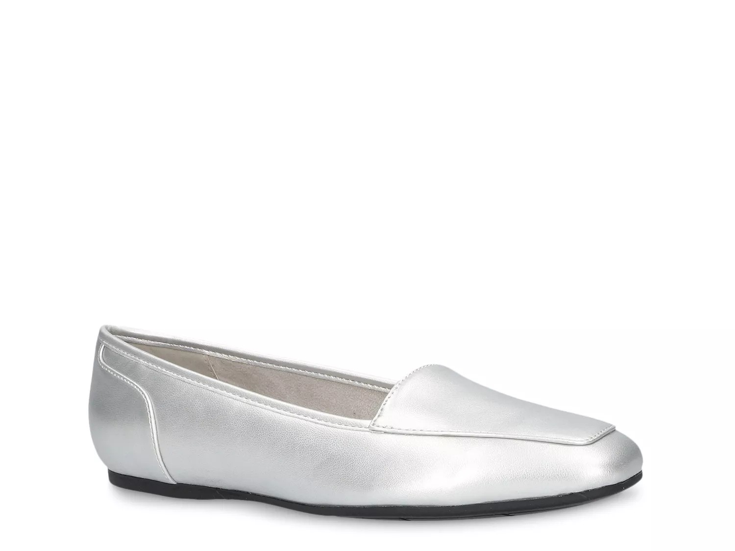 dsw silver loafers