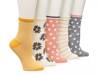 Crown Vintage Floral Striped Dot Women's Ankle Socks - 5 Pack