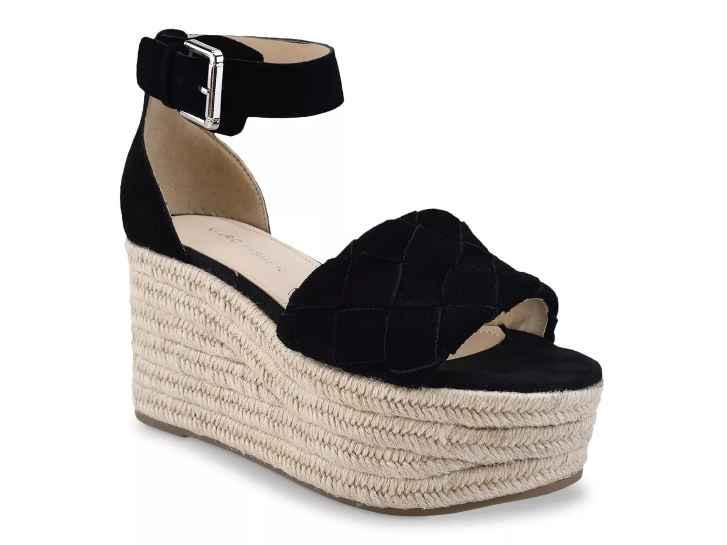 marc fisher black platform sandals