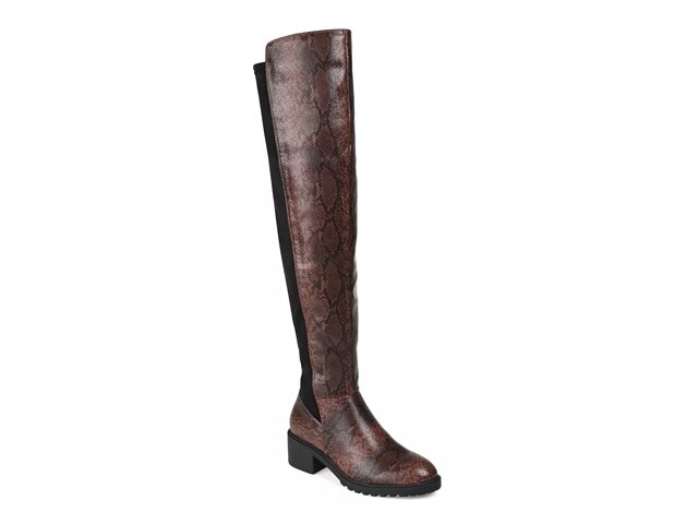 Red thigh high boots wide calf store