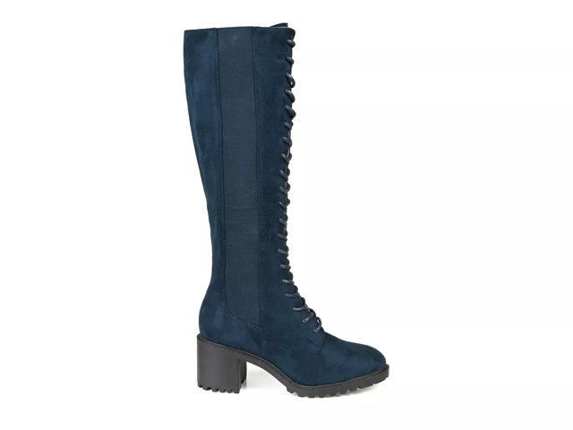 Navy blue wide cheap fit boots