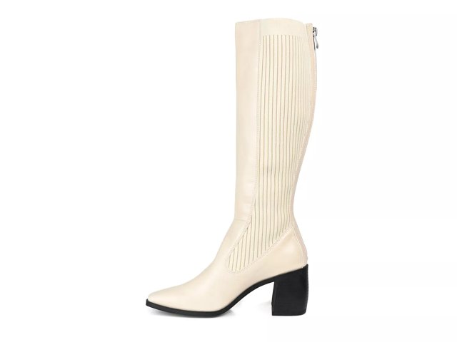 White wide calf boots sale