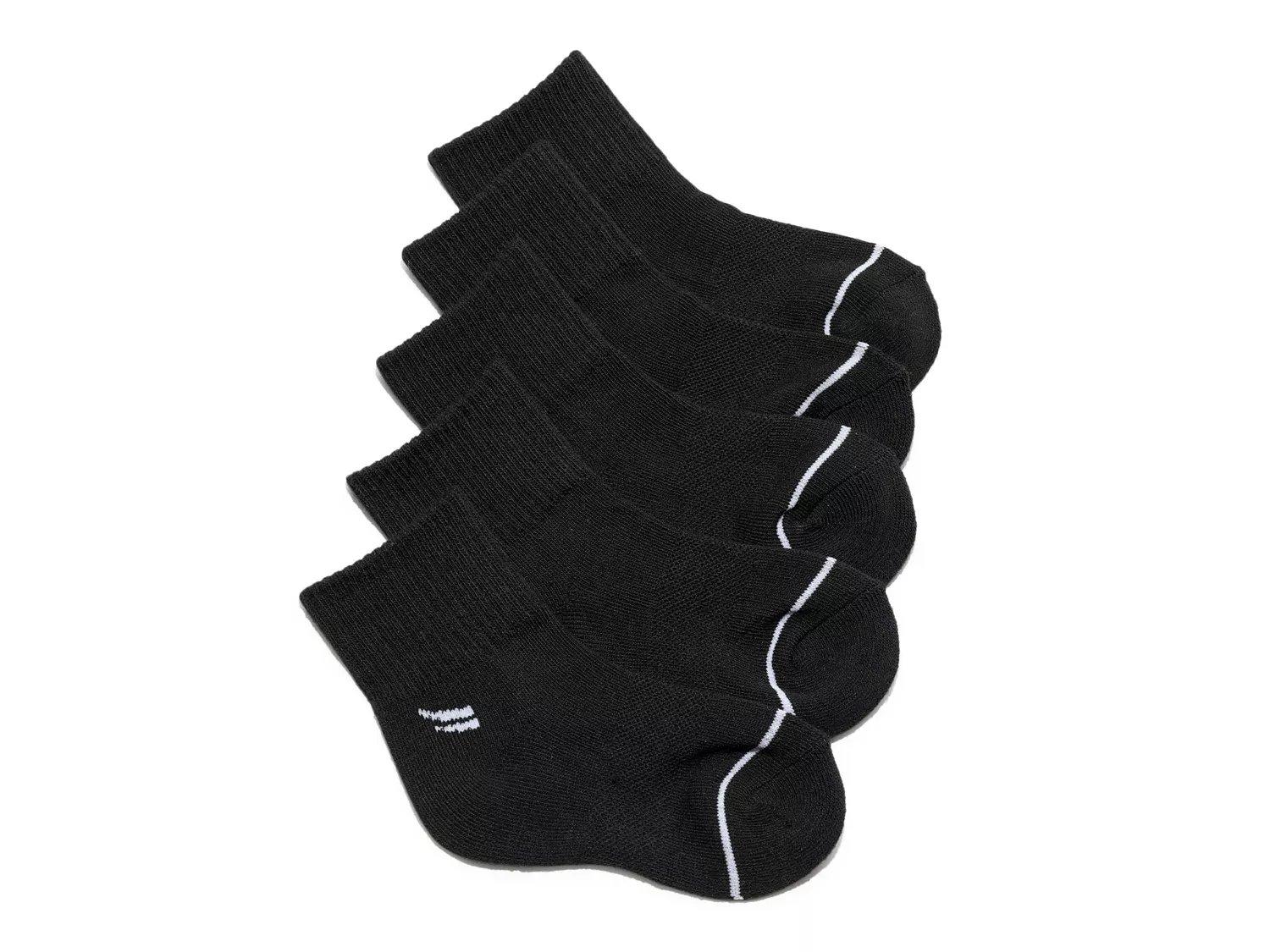 Max + Jake Black 5-Pair Kids' Quarter Socks - Free Shipping | DSW