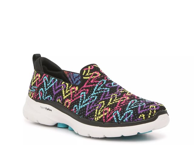 Skechers JGoldcrown GO WALK 6 Golden Charm Slip On Sneaker Women s