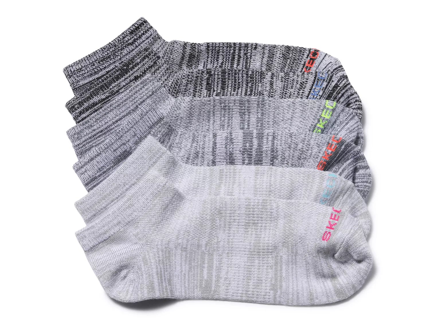 Skechers Marled Women's Low Cut Socks - 6 Pack - Free Shipping