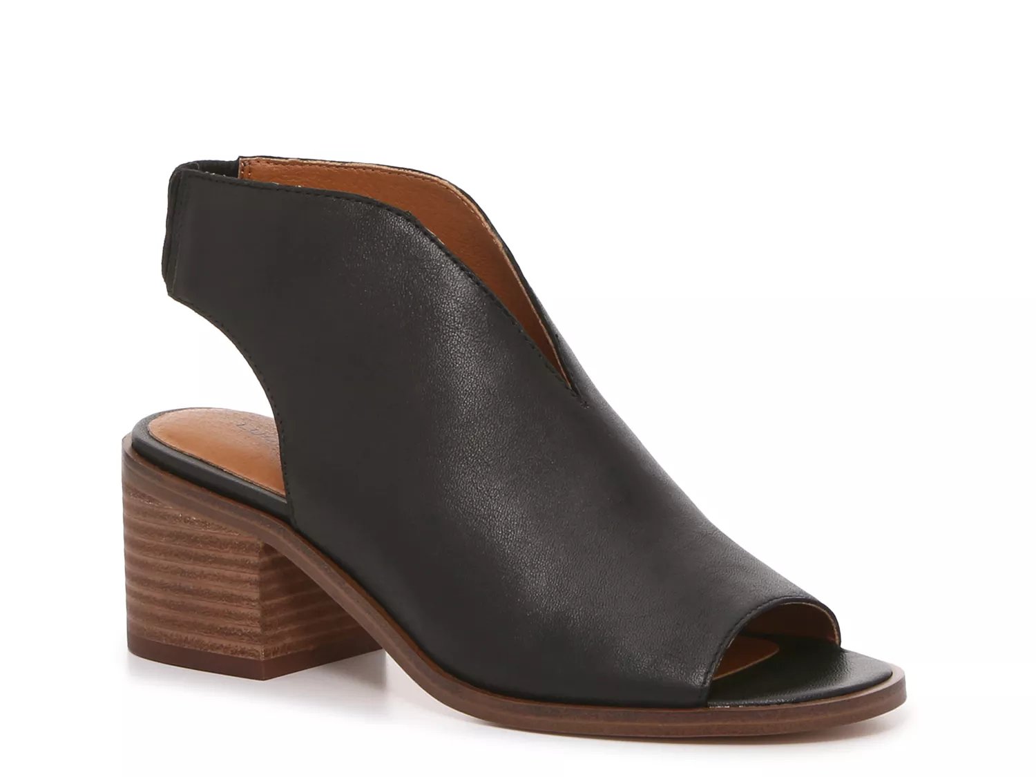 Lucky brand black on sale open toe booties