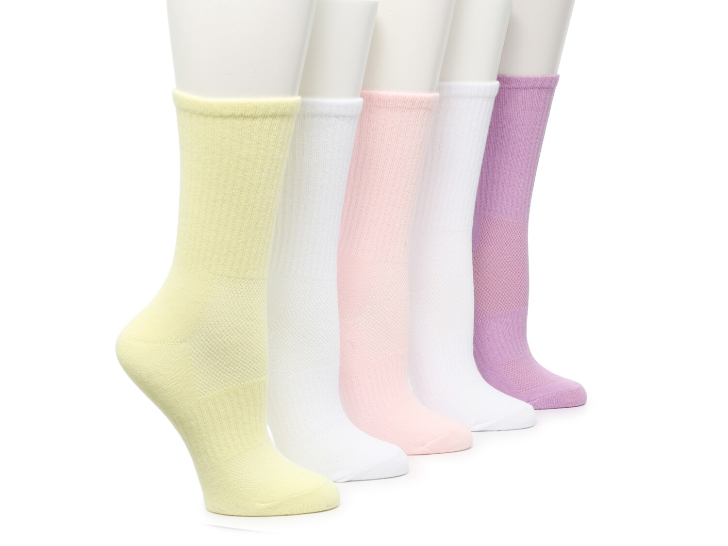 Steve Madden Athletic Women's Crew Socks - 5 Pack - Free Shipping | DSW