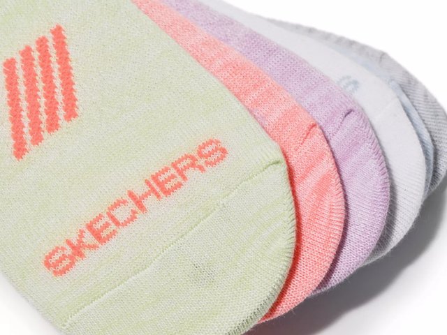 Free Pack 6 | Shipping No DSW Space-Dye Show Skechers Socks Women\'s - -