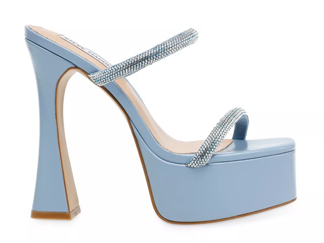 Steve madden blue platform sandals on sale