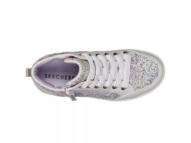 Skechers Girls Shoutouts-Shine ON Sneaker, Lavender,5