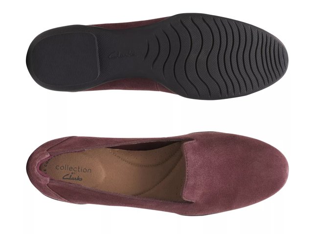 Clarks 2024 burgundy loafers