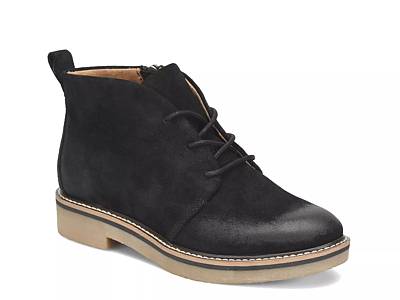 Womens black sale leather chukka boots