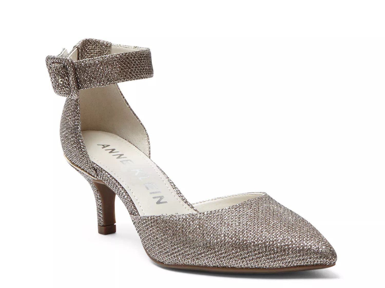 Anne Klein Fabulist Pump | Women's | Silver Metallic | Size 6 | Pumps | Ankle Strap