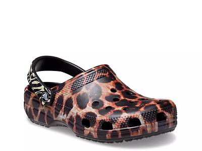 Leopard print croc online clogs