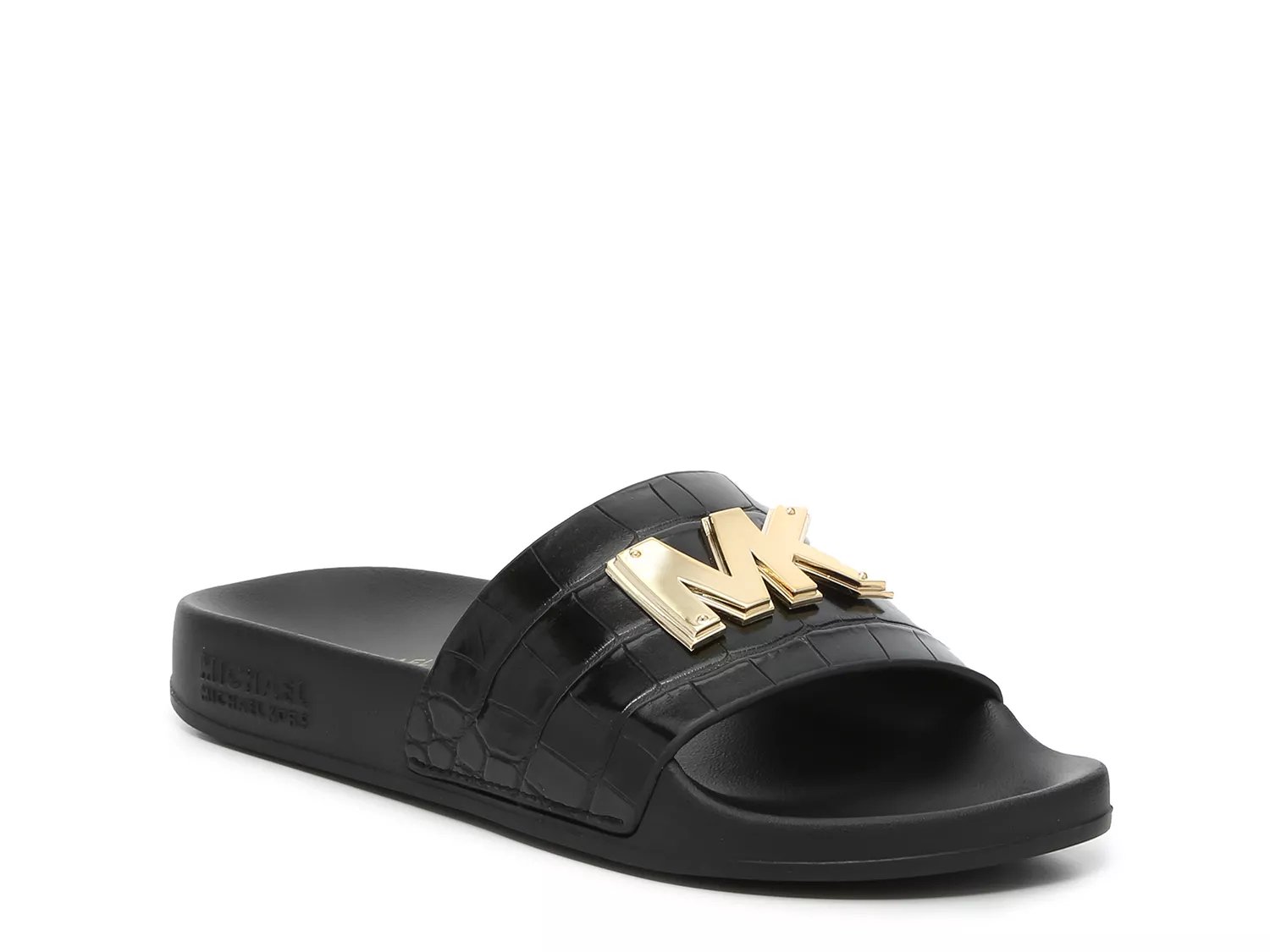 Gilmore logo leather online slide sandal