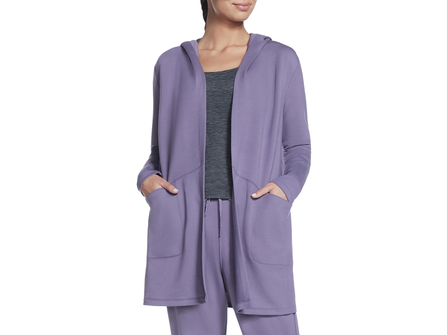 Skechers Women's Golounge Everyday Belted Hoodie/Robe Lavender Purple Size  XL in 2023