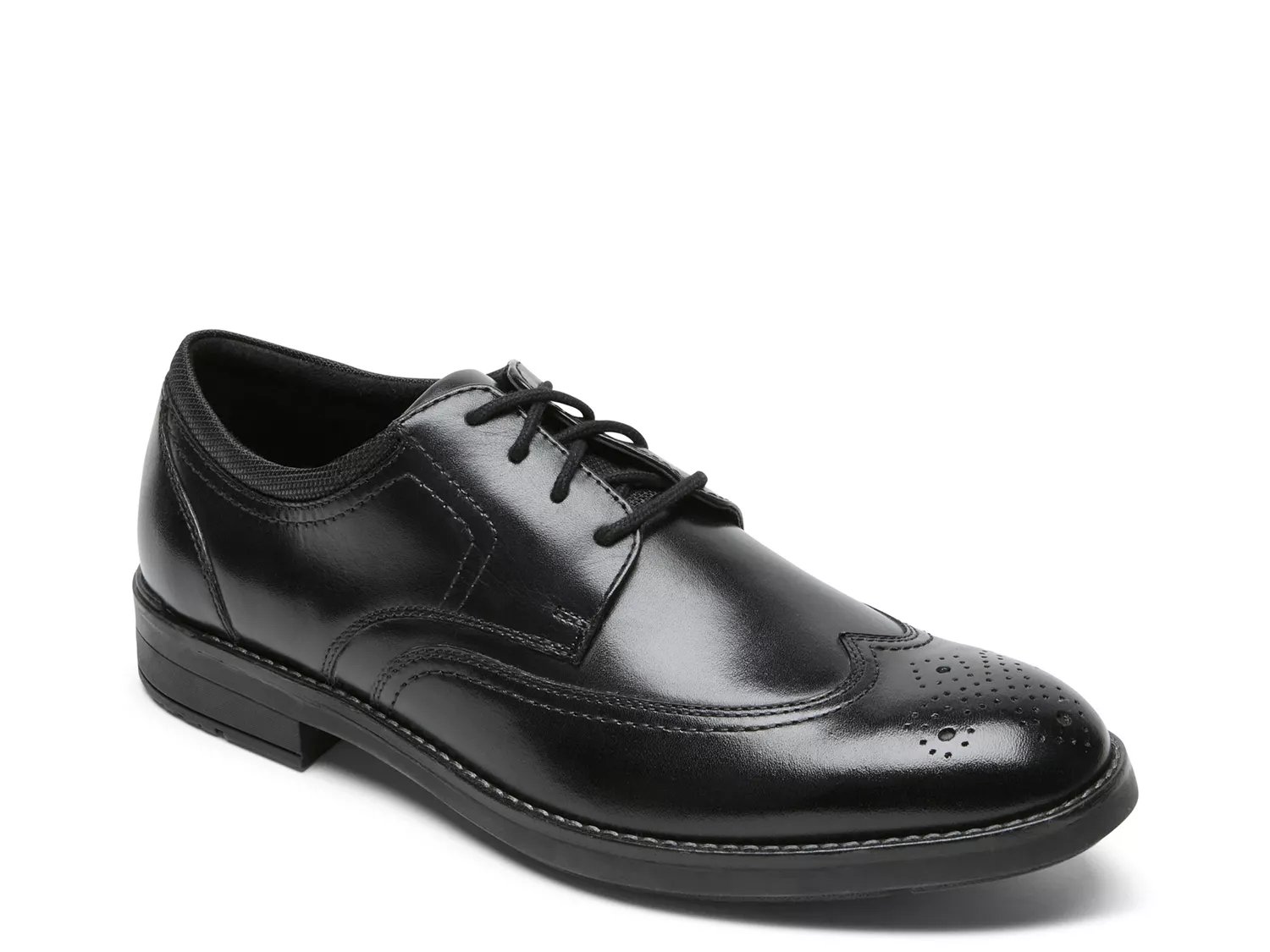 Rockport black cheap wingtip shoes