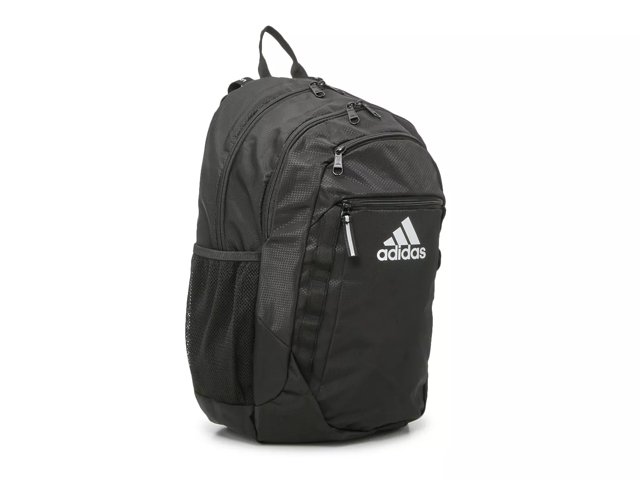  adidas Excel 6 Backpack, BOS Mini Monogram Black/Lucid Lime  Green, One Size