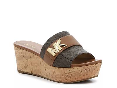 Michael Michael Kors Logo Platform Slide Sandal - Free Shipping