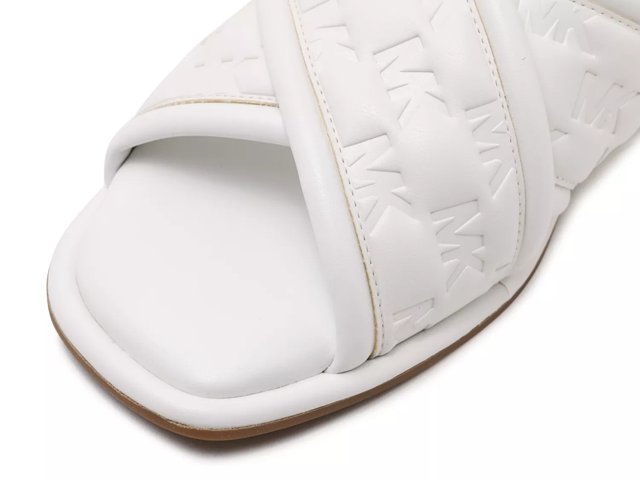 Michael kors slides white on sale